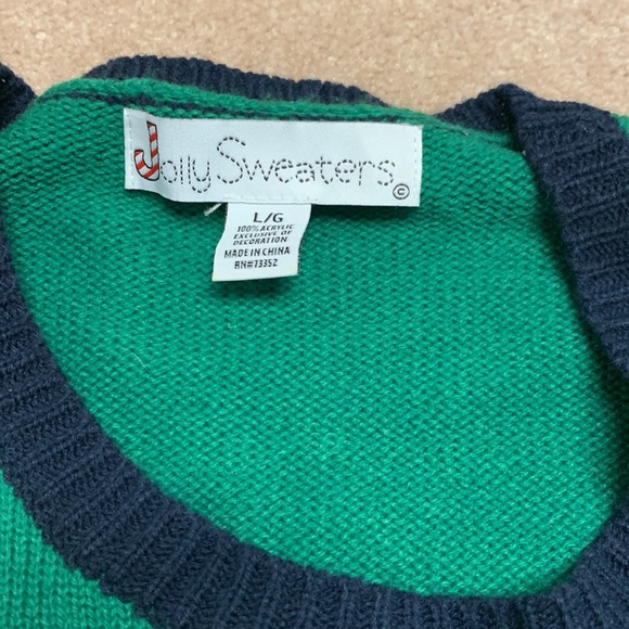 Unicorn Santa Clause Christmas Holiday Sweater Large - Picture 4 of 6